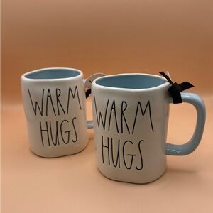 NEW Rae Dunn WARM HUGS Mugs, Frozen/Olaf - Set Of 2